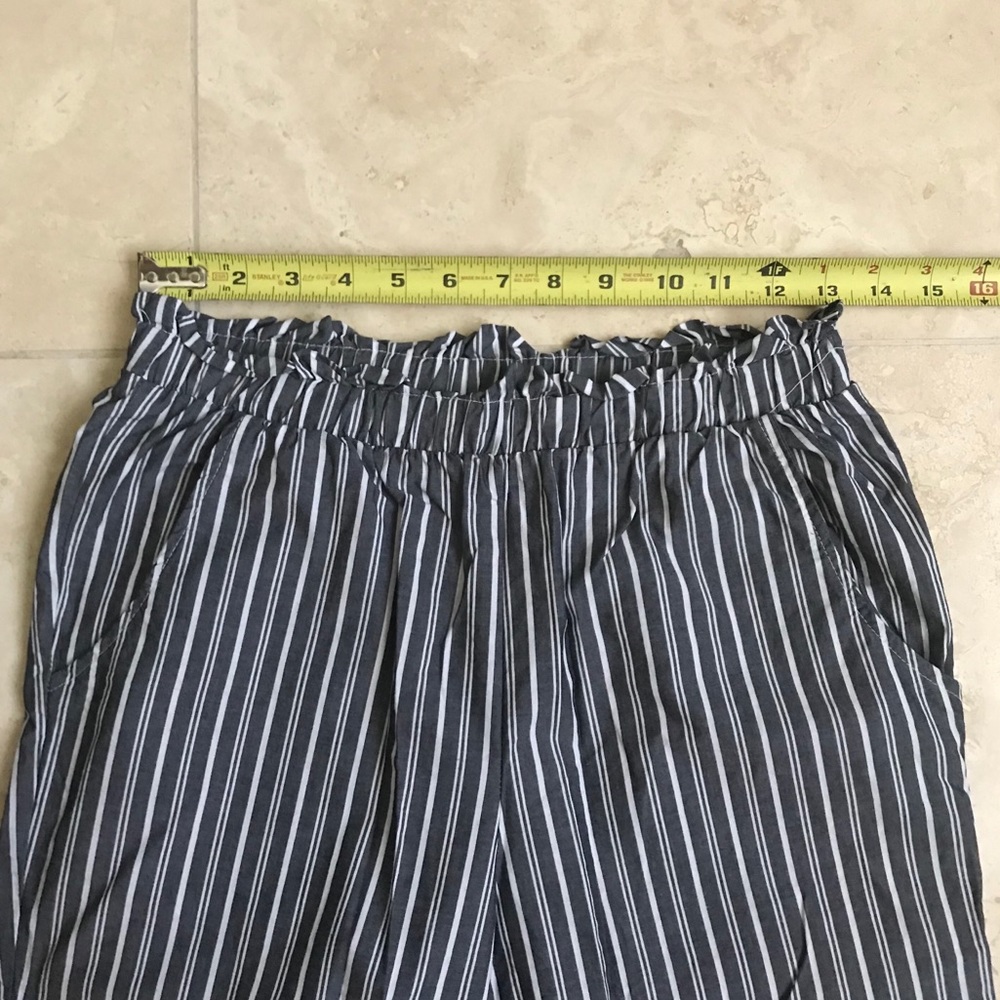 Pacsun Gray Striped Paperbag Pants - Picture 5 of 5